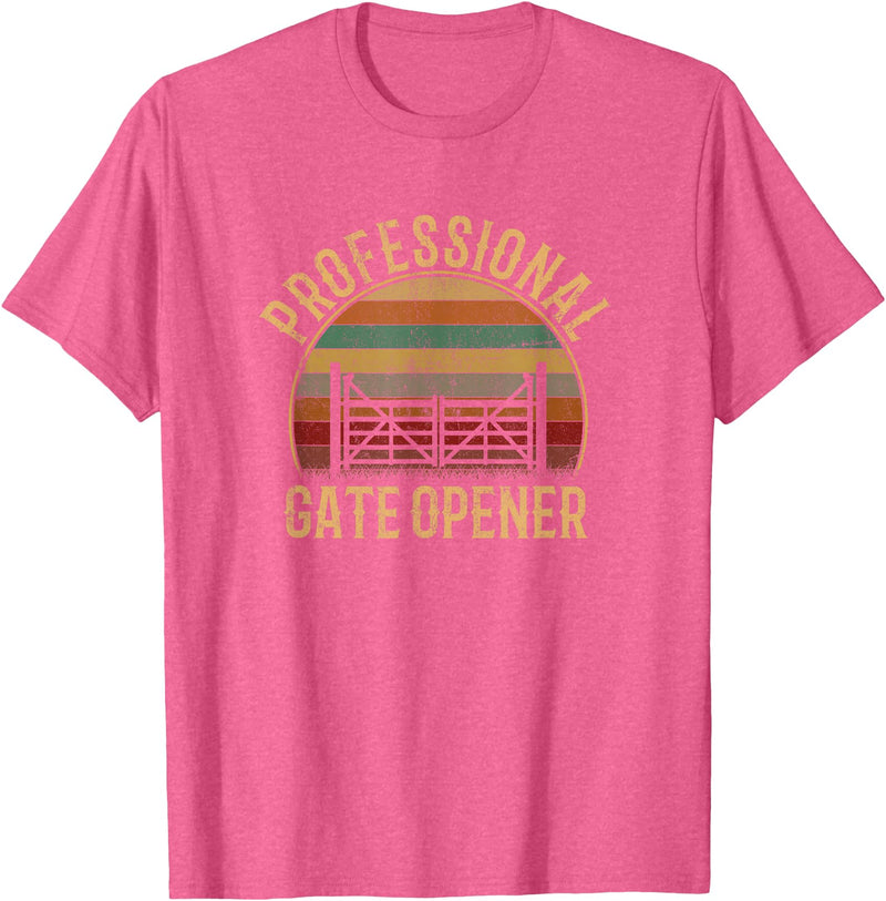 cow apparel professional gate opener, cow Gate opener T-Shirt - Pink Heather