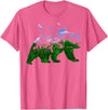 Nature Forest Trees Mountains Bear Wildlife Shirts Bear Nature Outdoor Mountains Forest Trees Bear Wildlife T-Shirt - Pink Heather