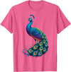 Peacock Peafowl Colorful Bird Peacock Illustration T-Shirt - Pink Heather