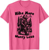 Outpost Scouting Gear by Giant Step Design Co. Hike More Worry Less Funny Cub Scouts BSA Hiking Bear T-Shirt - Pink Heather