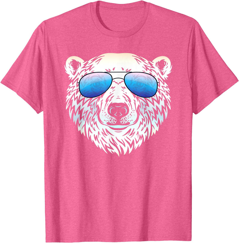 Sunglasses Zoo Mega Cool Polar Bear T-Shirt - Pink Heather