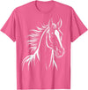 Horse Rider Equestrian Stable Owner Horse Silhouette Graphic Riding T-Shirt - Pink Heather