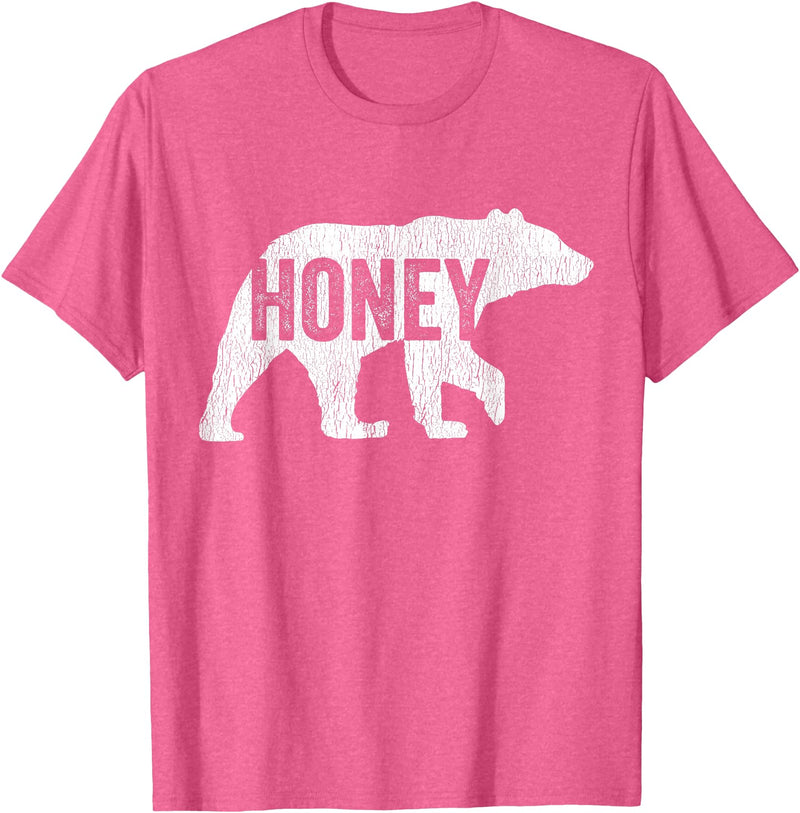 Matching Family Bear by Foxio Honey Bear Matching Family Camping Bear Funny Honey T-Shirt - Pink Heather