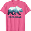 Dramabite Papa Bear Wildlife Father's Day Gift for Dad, Daddy or Dada T-Shirt - Pink Heather