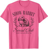 Show Lop Rabbit Social Club Show Barn Mom Stock Show Bunny T-Shirt in Pink Heather