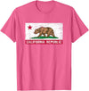 Graphic Club Inc. California Republic Flag - CA - Distressed Design - Classic T-Shirt - Pink Heather