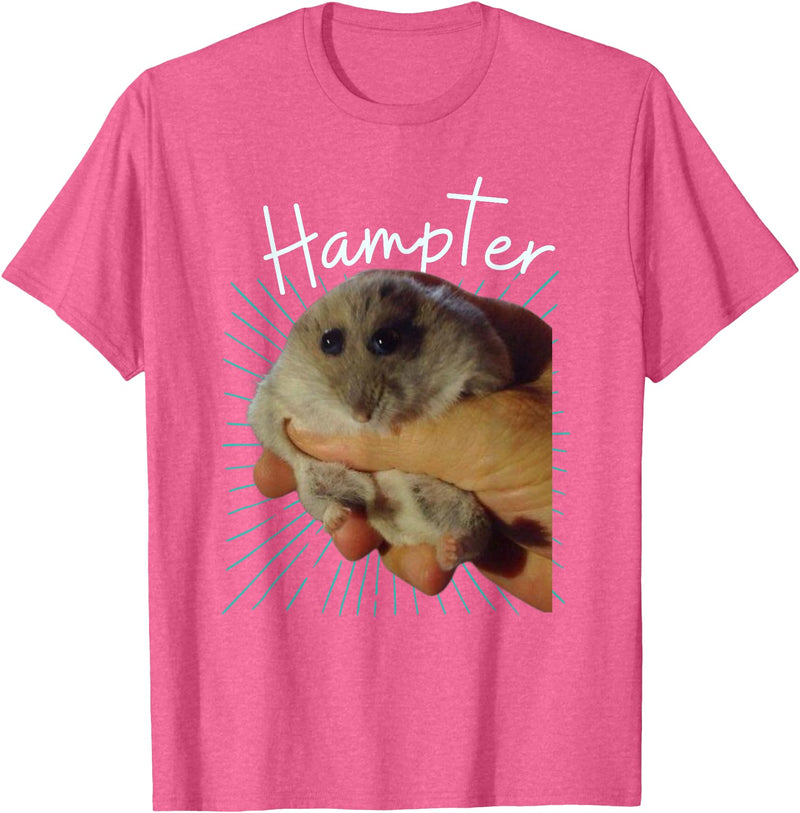 Cute and Funny Hampter Hamster Dunk Meme Pet Owners T-Shirt - Pink Heather