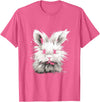 Angora Rabbits Owners Furry Rabbit T-Shirt in Pink Heather