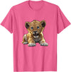 Lion Cubs Cute Lion Shirt Lions Lovers Gifts Lion Cub Angry Lion Lovers Lion Shirt Boys Girls Male Lions T-Shirt - Pink Heather
