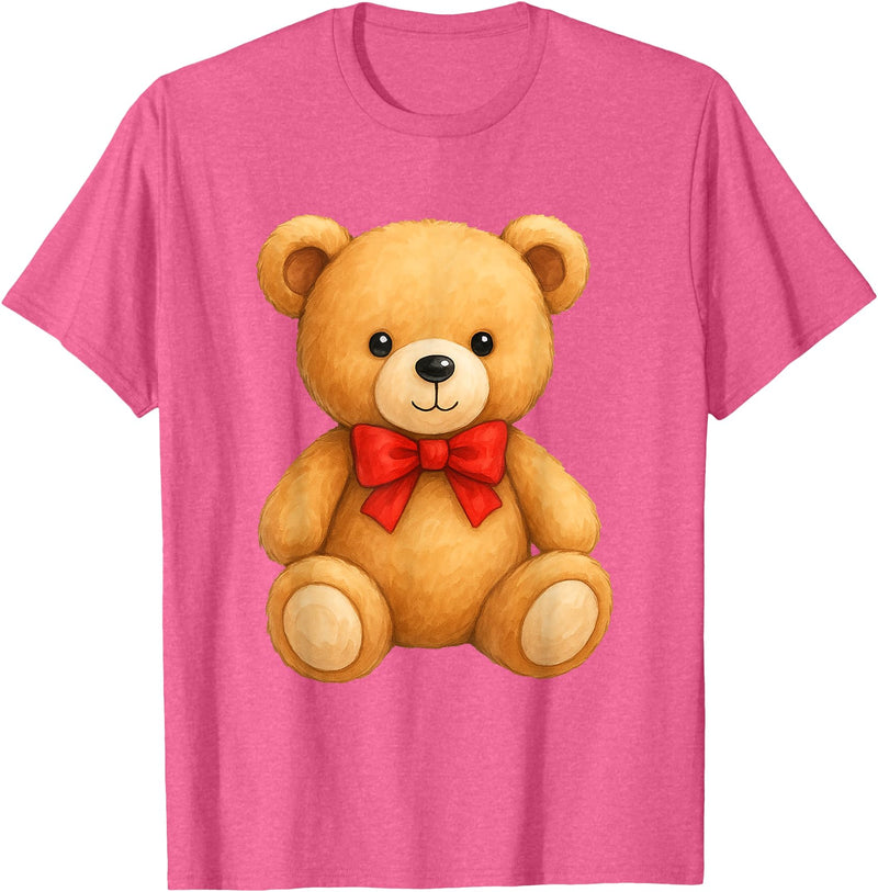 Teddy Bear Accessories Gifts Women Men Kids Teddy Bear Cute Teddy Bear Lover Illustration Graphic Design T-Shirt - Pink Heather