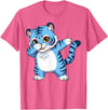 generic Funny Cartoon Korean Tiger for Youth Toddler Kids Boys Girls T-Shirt - Pink Heather