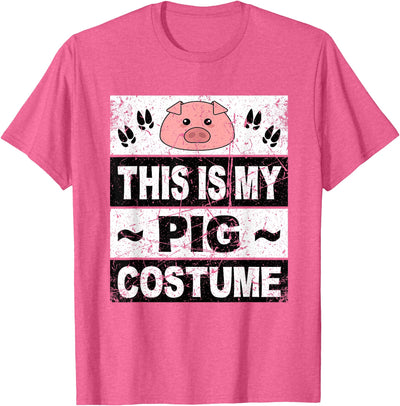 Retro Pig Costume Adult Women Men Kids Toddler Baby T-Shirt