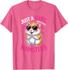 Girls Hamster T-Shirt - Pink Heather