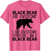 Cool American Black Bear Lovers gifts costume Black Bear Tee Funny American Bear Lover Animal T-Shirt - Pink Heather