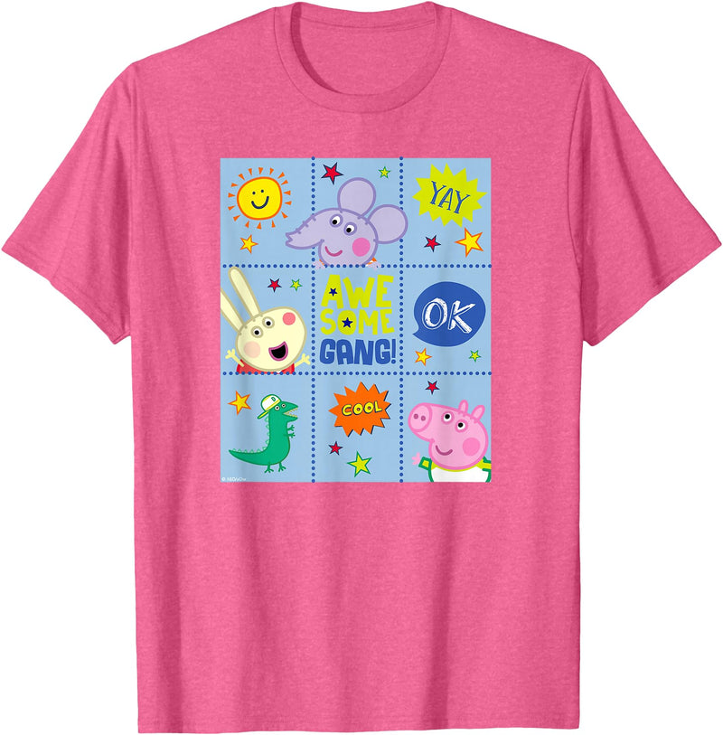 Peppa Pig - George Pig Awesome Crew T-Shirt - Pink Heather
