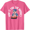 Funny Grill Pig Barbeque Pitmaster Designs for Men Risk It For The Brisket Funny Pig Grilling Barbecue Pork BBQ T-Shirt - Pink Heather