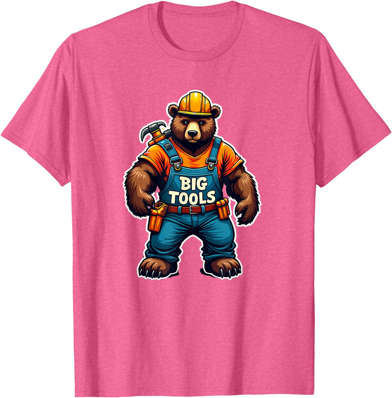Jay Moe Design I Love Muscle Bear Funny Gay Big Tools LGBTQ Pride Vintage T-Shirt - Pink Heather