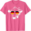 Oktoberfest German Flag Cow Sunglasses Germany Funny Cute T-Shirt - Pink Heather