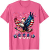 Rodent 4th Of July Costume USA 4th Of July Guinea Pig Riding Eagle Fireworks Patriotic T-Shirt - Pink Heather