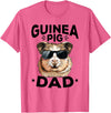 Funny Guinea Pig Pet Lover Rodent Lover Graphics Funny Guinea Pig Pet Lover Rodent Animal Guinea Pig Dad T-Shirt - Pink Heather