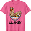 Alpaca LLama Lama Llamen Ramen Chinese Food Llamen Noodles Chinese Food Alpaca Llama Lover T-Shirt - Pink Heather