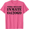 Jail Inmate Costumes by Moxio Orange Prisoner Halloween Costume Work Release Inmate T-Shirt - Pink Heather
