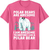 Polar Bear Gift Polar Bear Accessories & Stuff Polar Bear Art For Men Women Kids Arctic Polar Bear Lover T-Shirt - Pink Heather