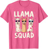 Funny Llama Alpaca Animal Lover Gifts Clothing Llama Squad T-Shirt - Pink Heather