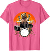 Drum Instrument Drummer Apparel Musical Animal Bear Playing Drums For Drum Lover And Musical Drummer Lover T-Shirt - Pink Heather