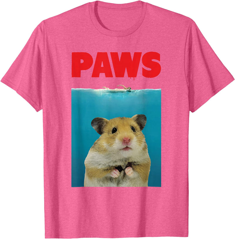 Paws Hamster Funny T-Shirt Parody | Hammy Lover Gifts T-Shirt - Pink Heather