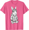 Urban Streetwear Bunny – Cool Hipster Rabbit Design Hoodie in Pink Heather