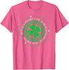 Irish Blessing Celtic Knot 4 Leaf Clover - St. Patrick's Day T-Shirt in Pink Heather