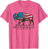 Custer State Park Buffalo Roundup Clothing Co Buffalo Roundup Custer State Park South Dakota Patriotic T-Shirt - Pink Heather