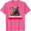 California Summer Surfing California The Golden State Bear Flag T-Shirt - Pink Heather