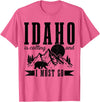 Idaho Is Calling And I Must Go! Idaho Is Calling & I Must Go Bear Mountains Vintage Gift T-Shirt - Pink Heather