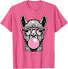 Llama Lovers Funny Animal Tee for Men Women & Kids Cute Llama Shirt for Women Funny Llama Lovers T-Shirt - Pink Heather