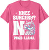 Llama Alpaca Lover Gifts Knee Surgery No Prob-llama Llamas Animal Lover T-Shirt - Pink Heather