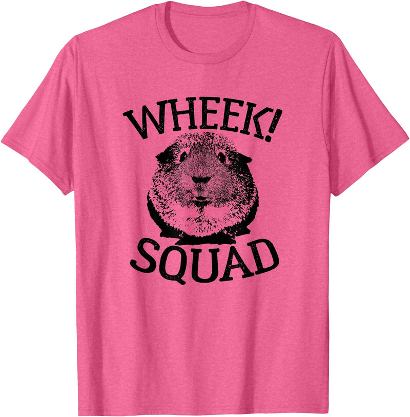Guinea Pig Squads Guinea Pig T-shirts Wheek Squad Cute Funny Guinea Pig Shirts T-Shirt - Pink Heather