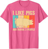 Cool Pig Gifts Farmer Pigs Accessories & Stuff Funny Pig For Men Women Farm Animal Swine Vintage Pig Lovers T-Shirt - Pink Heather