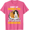 Sorry My Guinea Pig Ate My Homework Funny Pet Rodent Hamster T-Shirt - Pink Heather