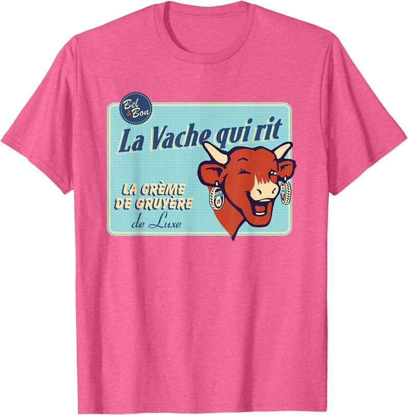 The Laughing Cow Luxury Cream Of Gruyere T-Shirt - Pink Heather