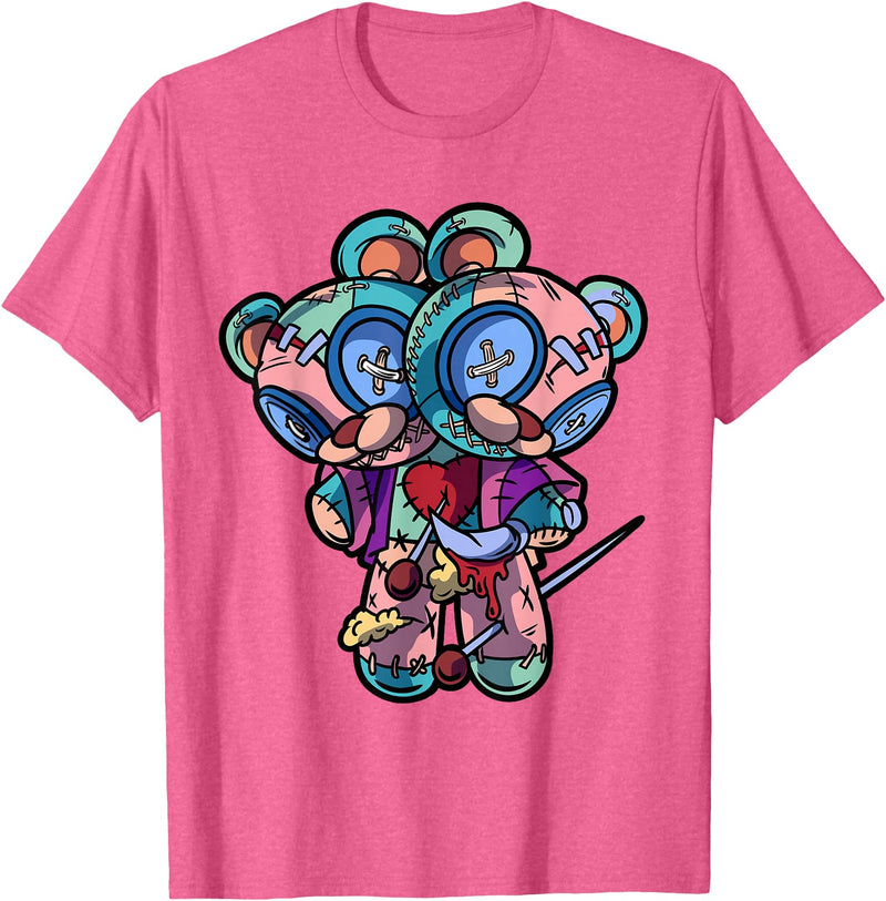 Voodoo Teddy Bear by - Sugar Kai Pastel Goth Two Headed Teddy Bear Voodoo Doll For Men T-Shirt - Pink Heather
