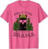 LaLa Designs Only You Can Prevent Drama Llama Forest Camping Smokey T-Shirt - Pink Heather