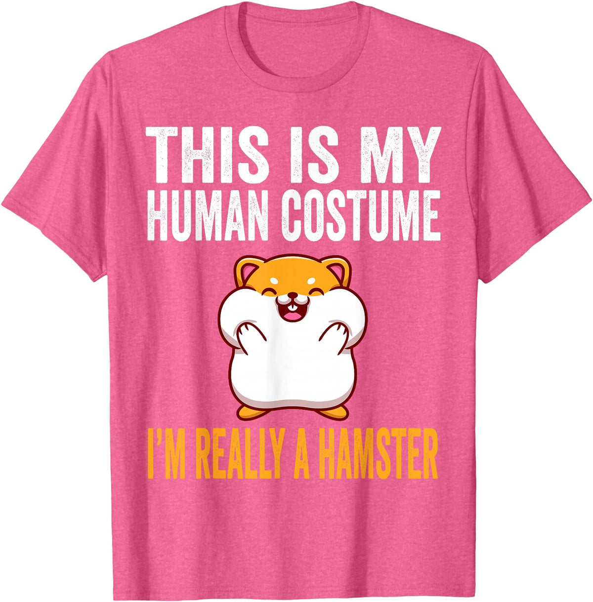 This is My Human Costume I'm Really A Hamster Halloween Kids T-Shirt - Pink Heather