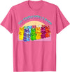 Cute Gummy World Funny Gummy Candy Bear Lover My Crew Rolls Deep Colorful T-Shirt - Pink Heather