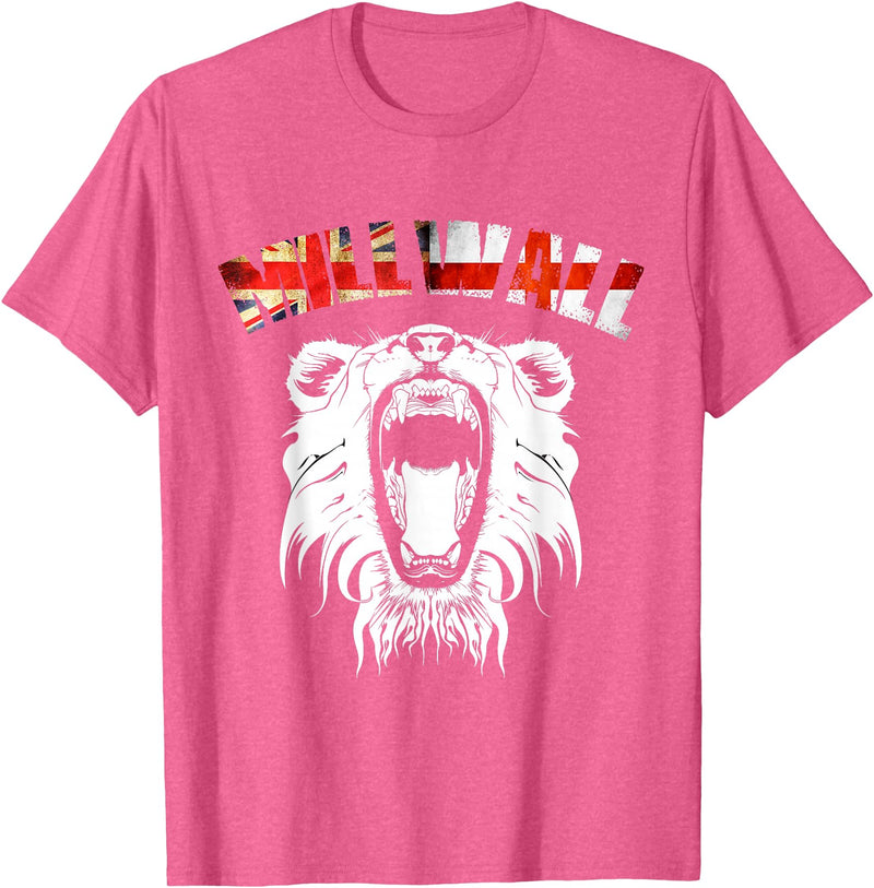 Millwall English pride Millwall Proud lion English UK flag T-Shirt - Pink Heather