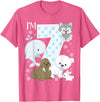 Arctic Animals Birthday Party Family Matching Bday Arctic Animals 7th Birthday Polar Bear Walrus Fox Sea Theme T-Shirt - Pink Heather