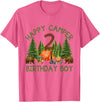 Camping 2nd Birthday Adventure Family Matching Camper 2nd Birthday Boy Forest Bear Camping Adventure Gift T-Shirt - Pink Heather