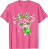 Funny St Patrick’s Day Shamrock Irish Cow Lover Coquette Highland Cow St Patrick’s Day Lucky Irish Cow Lover T-Shirt - Pink