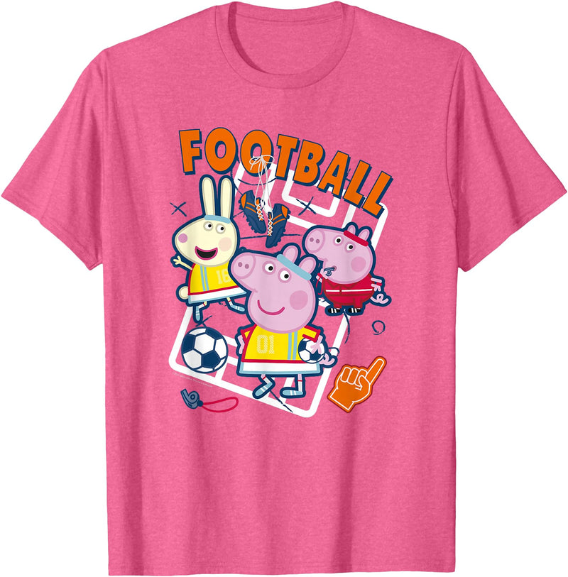 Peppa Pig Summer Games 2021 Football T-Shirt - Pink Heather